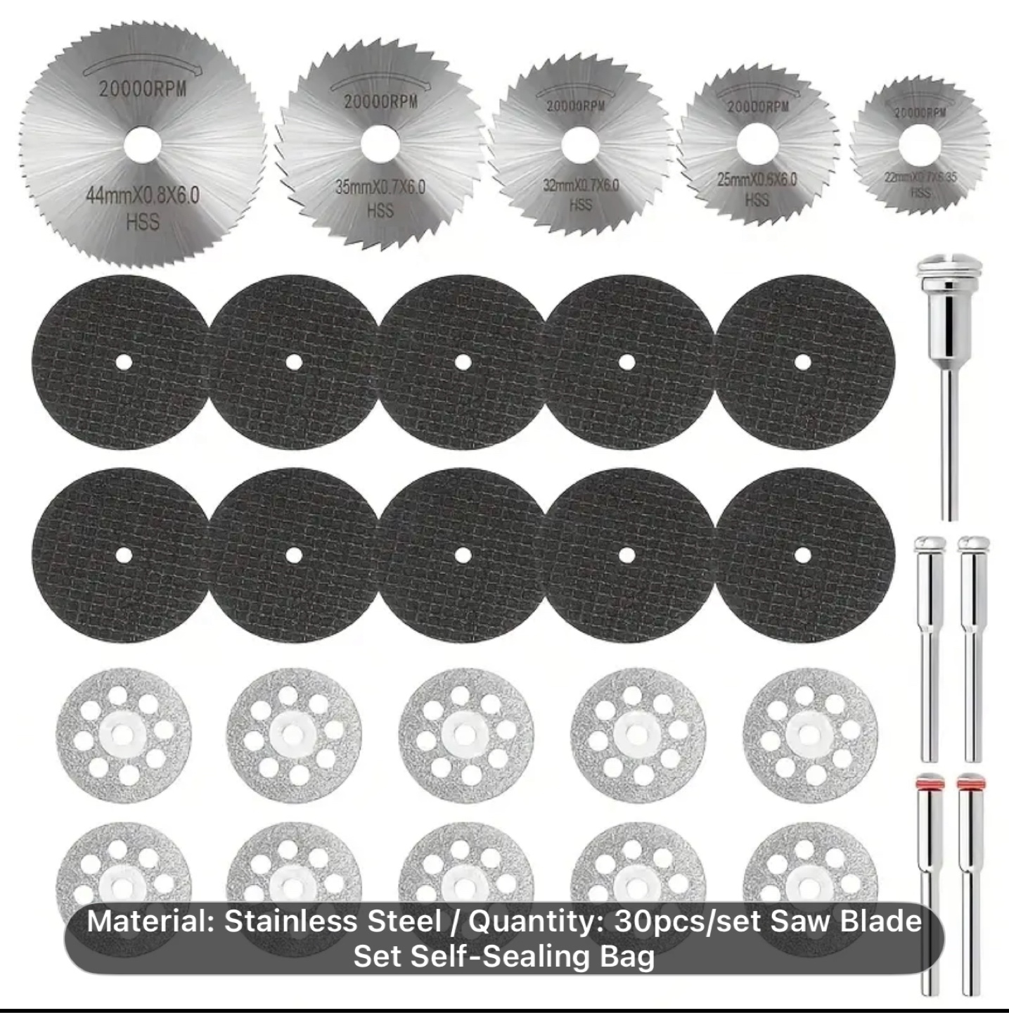 30pcs/set High-Speed Steel Cutting Wheel Set - photo 4