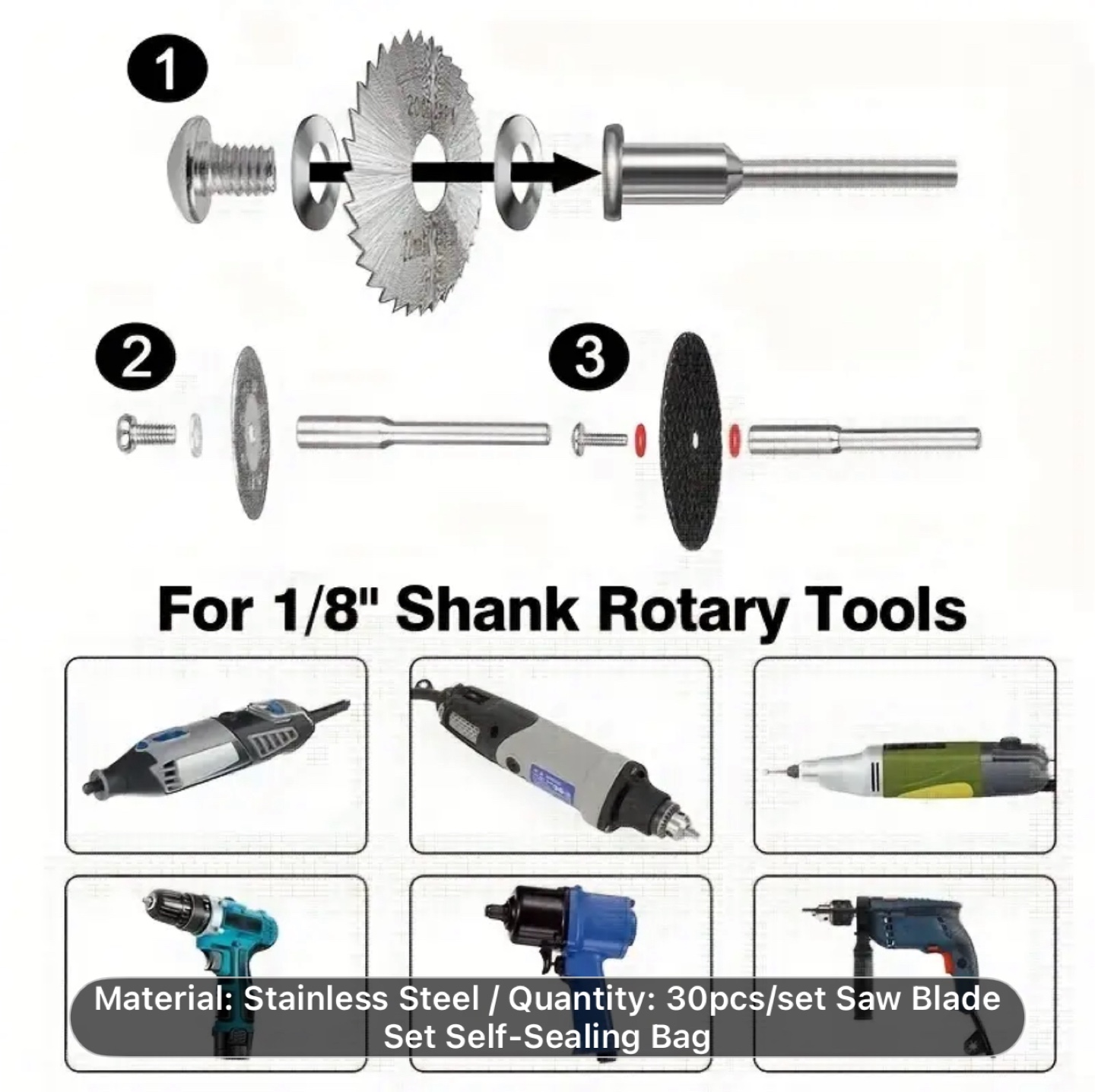 30pcs/set High-Speed Steel Cutting Wheel Set - photo 2