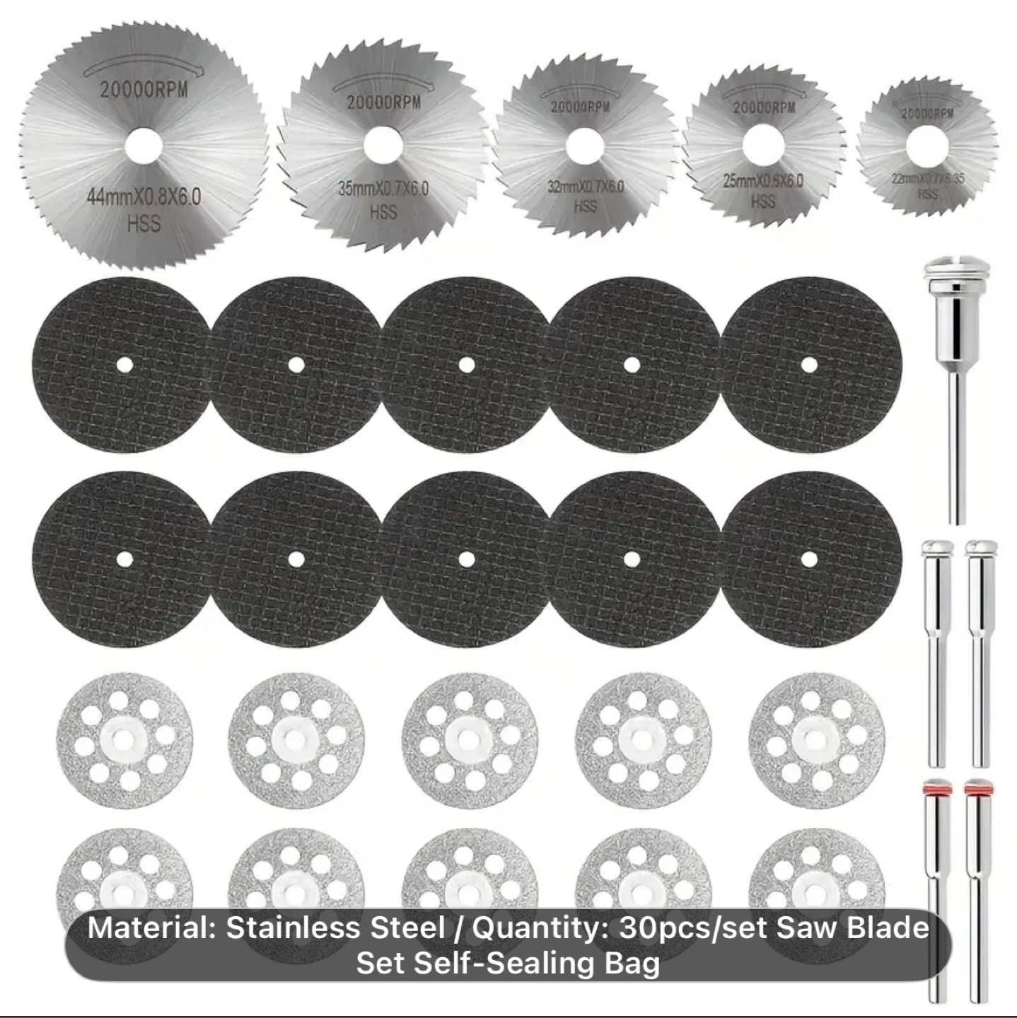 30pcs/set High-Speed Steel Cutting Wheel Set - photo 5