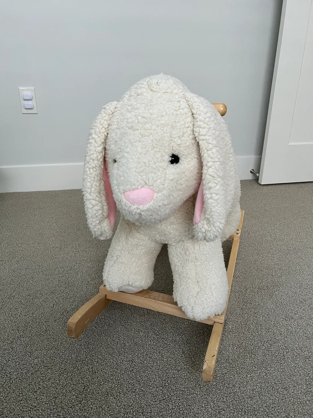 Sherpa Bunny Plush Nursery Rocker thumbnail