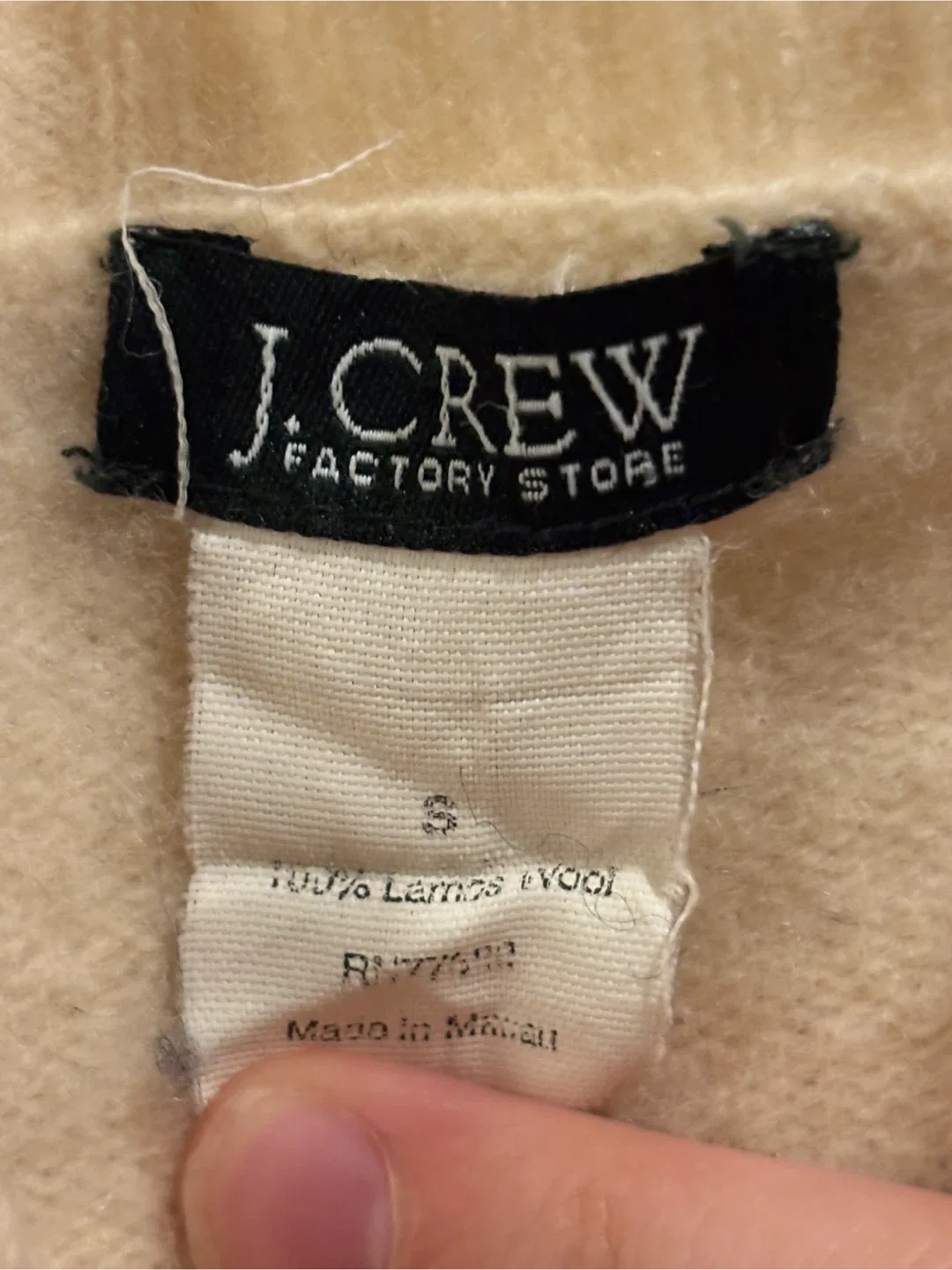J.Crew 100% Lambs Wool Pale Yellow Cardigan image indicator(2)