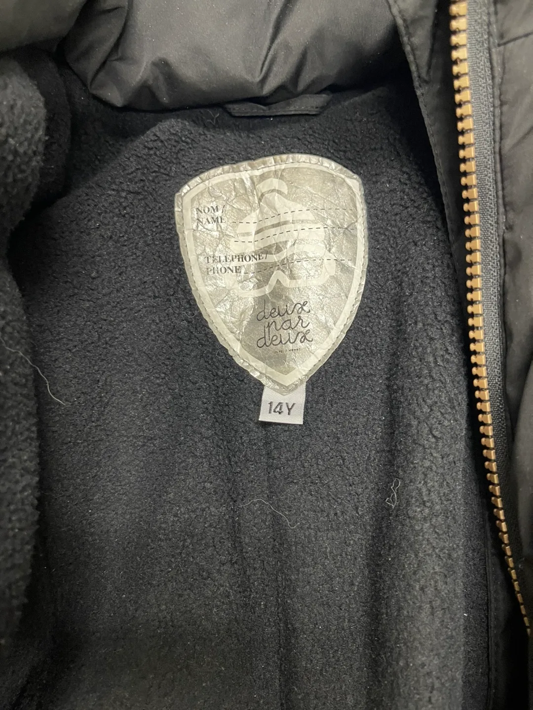 Deux par Deux Black Puffer Jacket - Size 14Y image indicator(2)