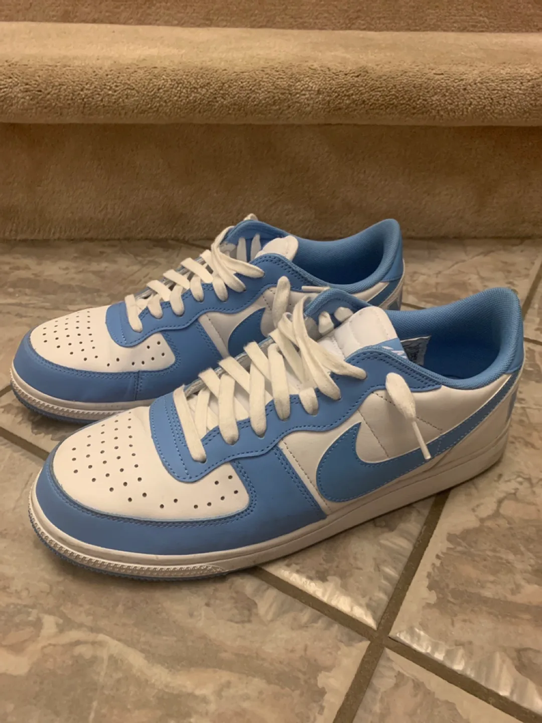Nike Court Vision Low White/Blue Shoes thumbnail