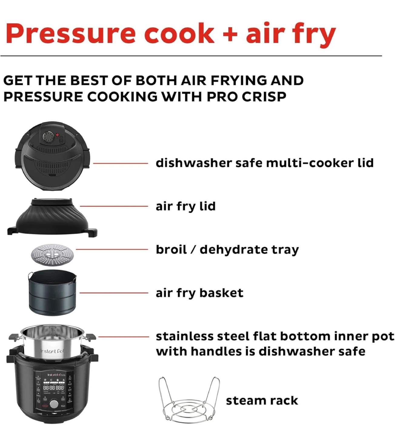 Instant Pot Pro Crisp + Air Fryer (8‑Qt) — Excellent Condition - photo 5