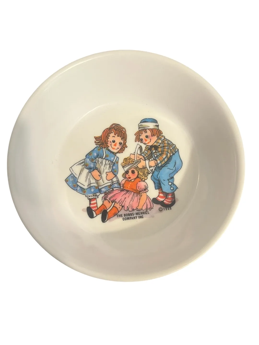 Vintage 1969 Oneida Raggedy Ann & Andy Melamine Cereal Bowl thumbnail