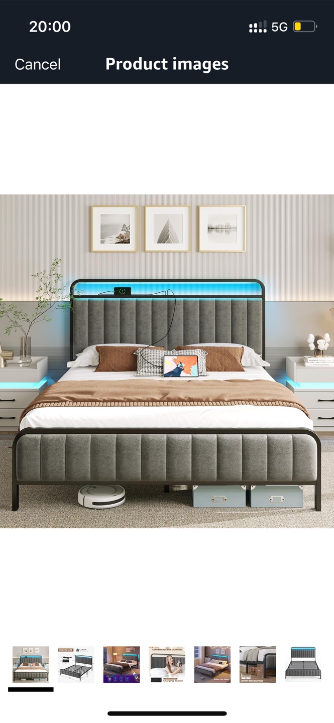 Queen size LED BED FRAME