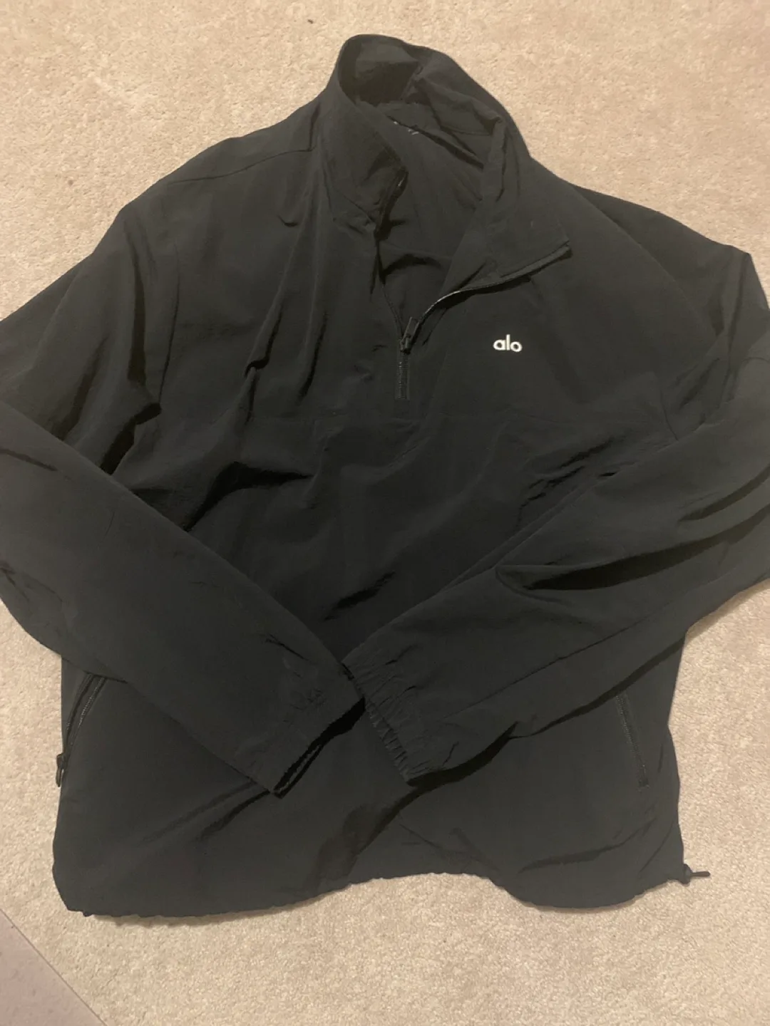 ALO Black Half-Zip Pullover thumbnail