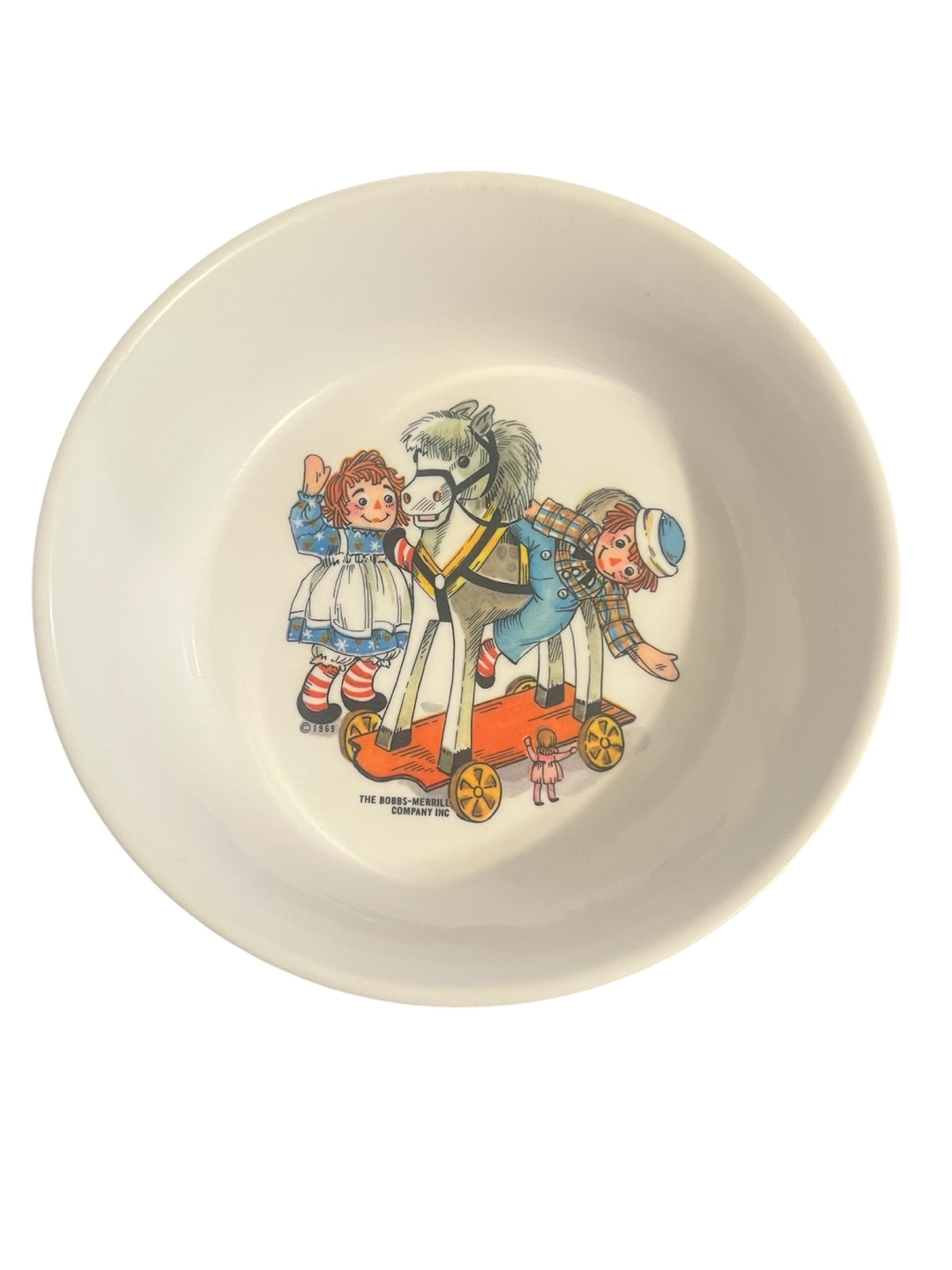 Vintage 1969 Oneida Raggedy Ann & Andy Melamine Cereal Bowl