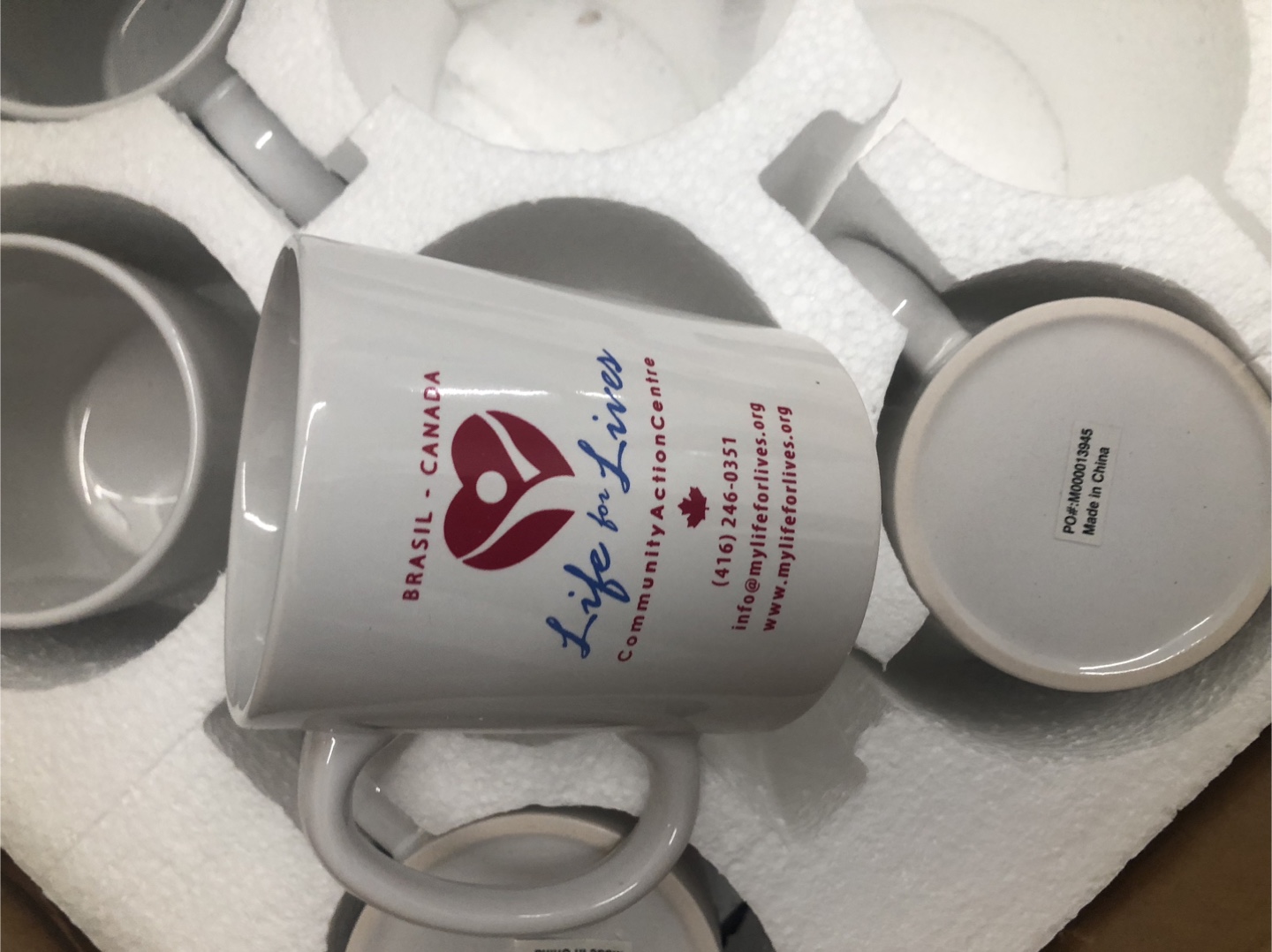 Life for Lives White 20 Mugs  - New in Box