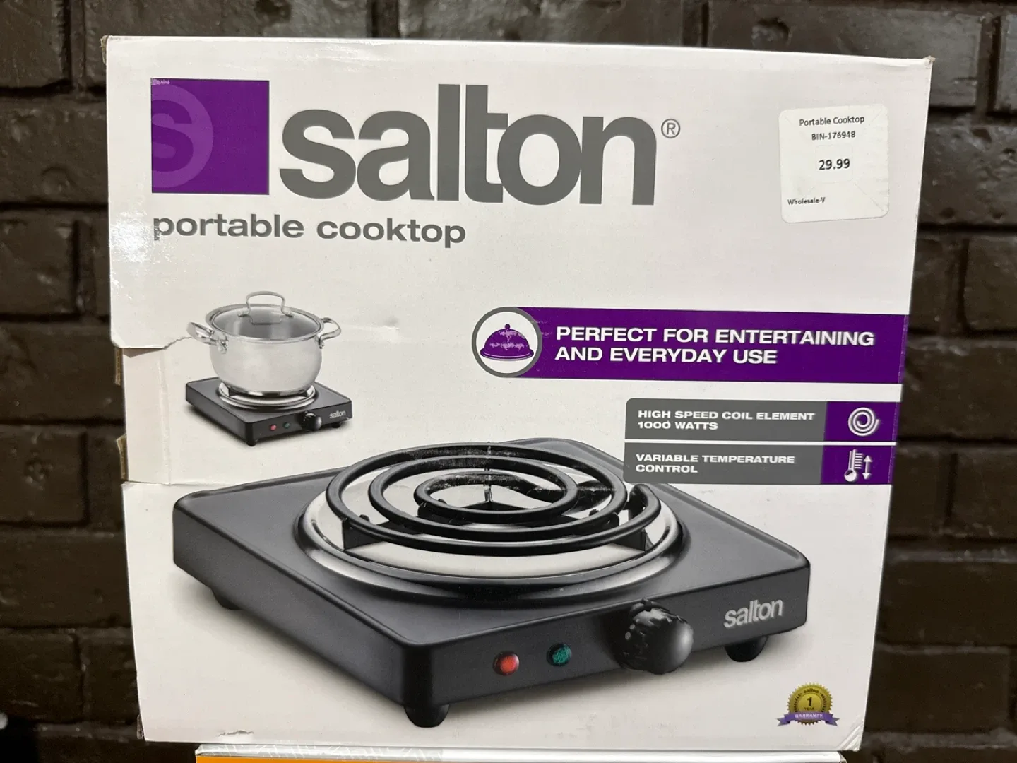 Salton Portable Cooktop - Like New! thumbnail