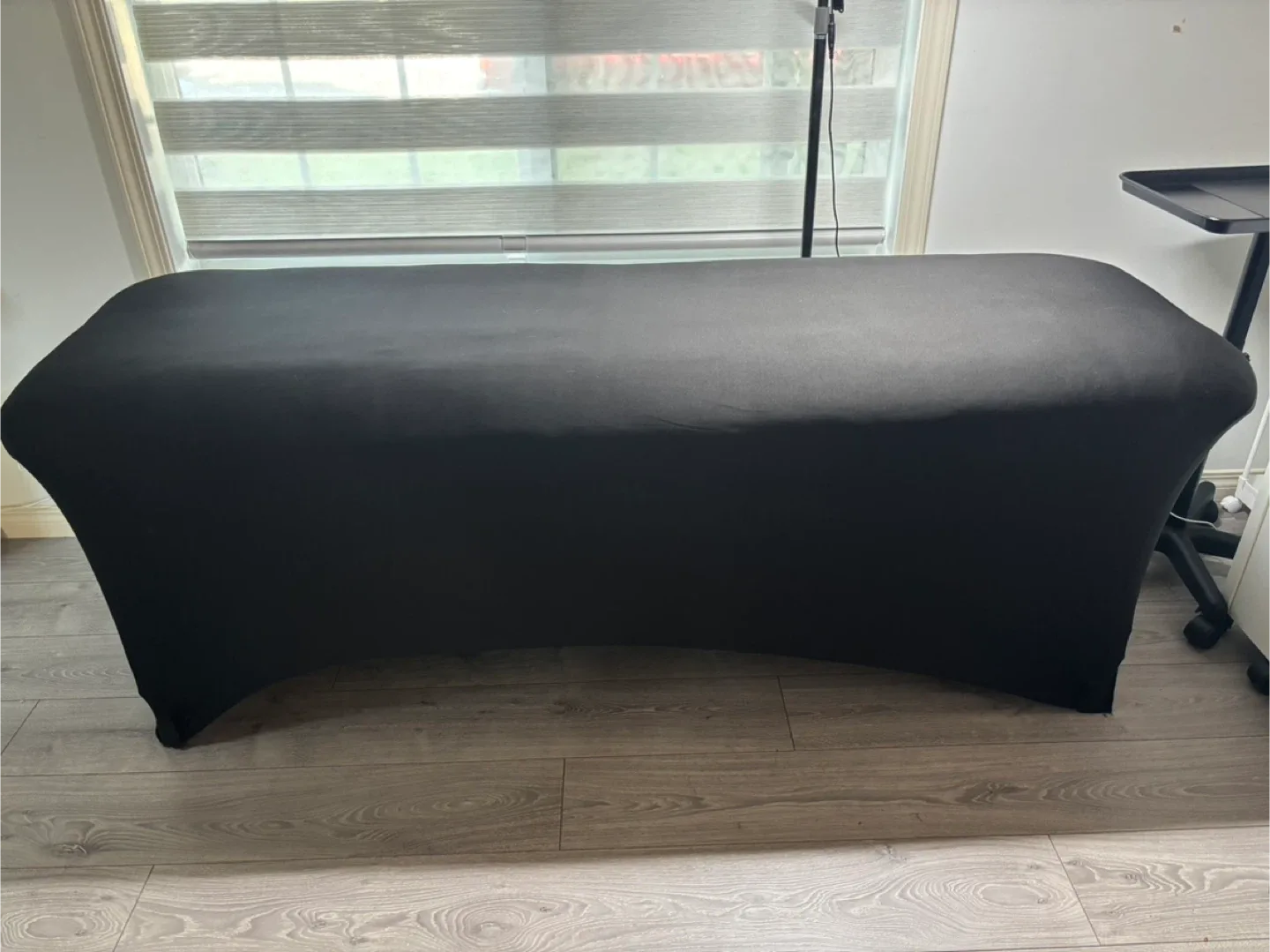 Black Fitted Massage Table Cover thumbnail