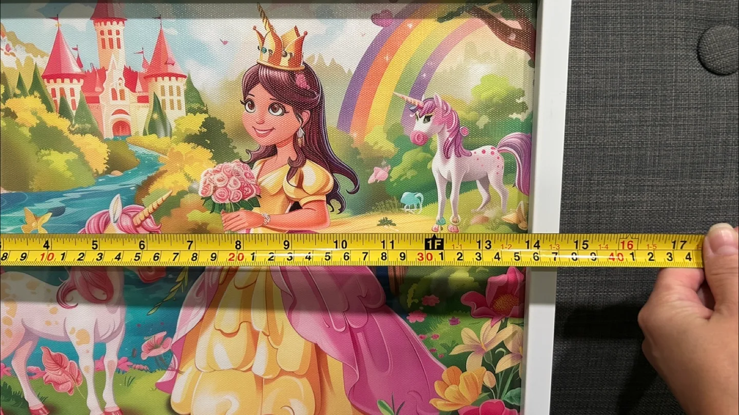 Princess & Unicorn Framed Canvas Art image indicator(2)