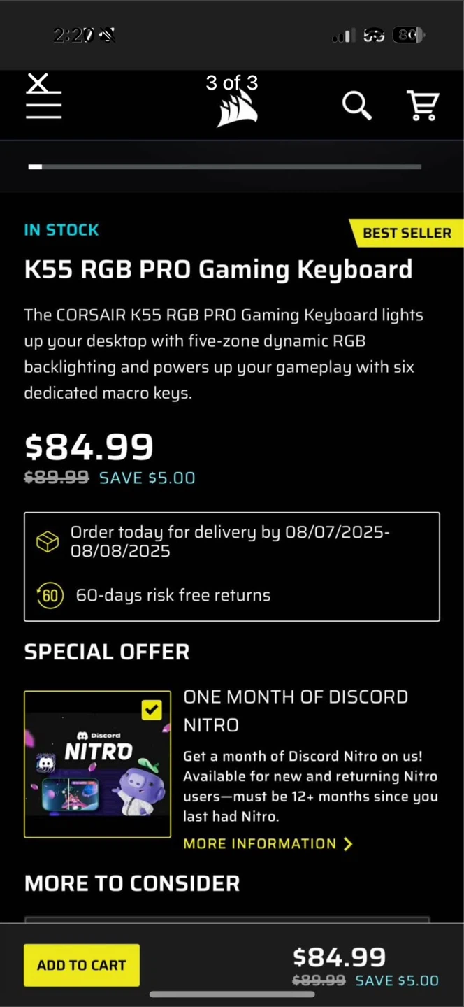 Corsair K55 RGB PRO Gaming Keyboard - photo 2