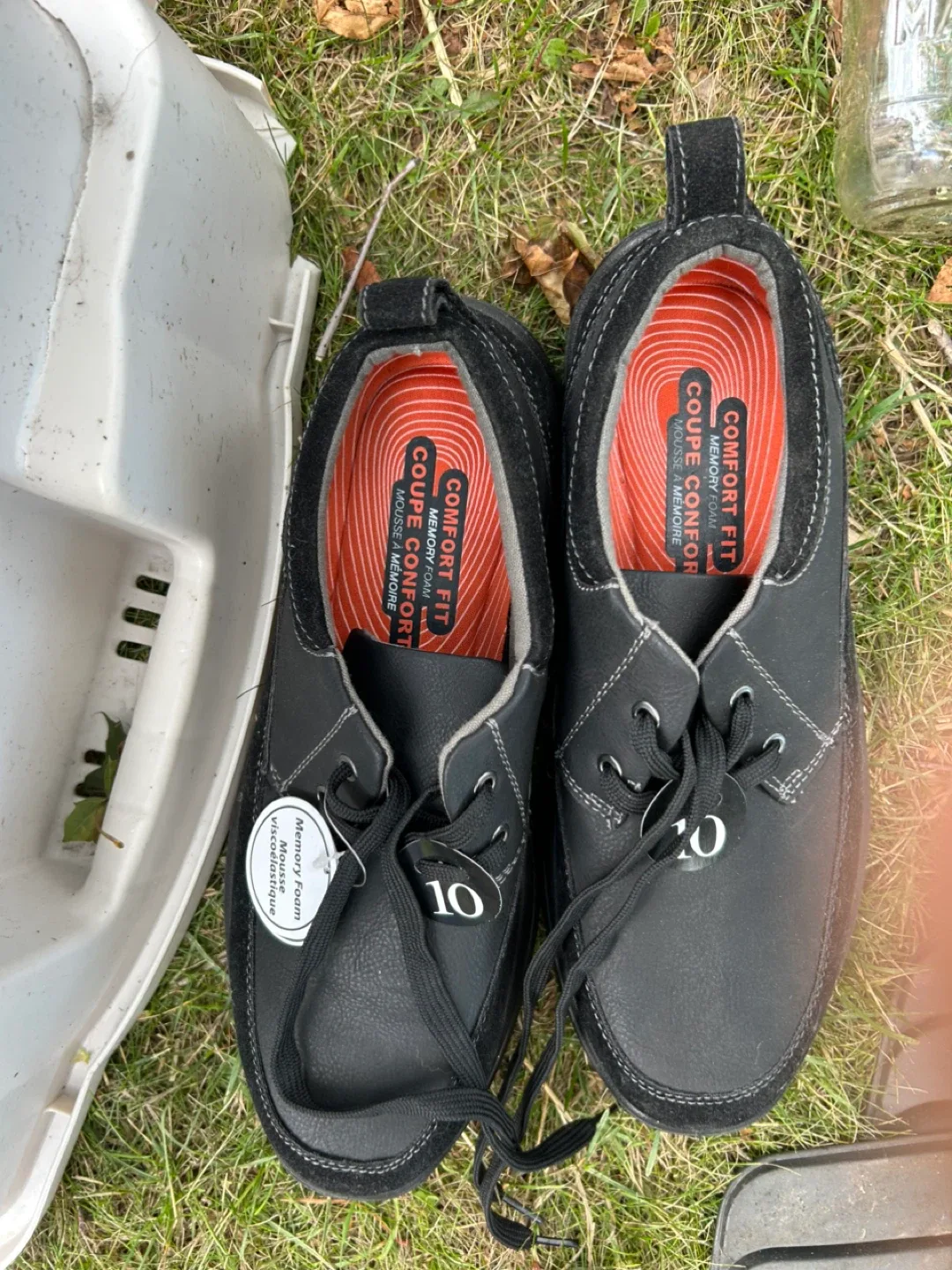 Black Comfort Fit Shoes - Size 10 thumbnail
