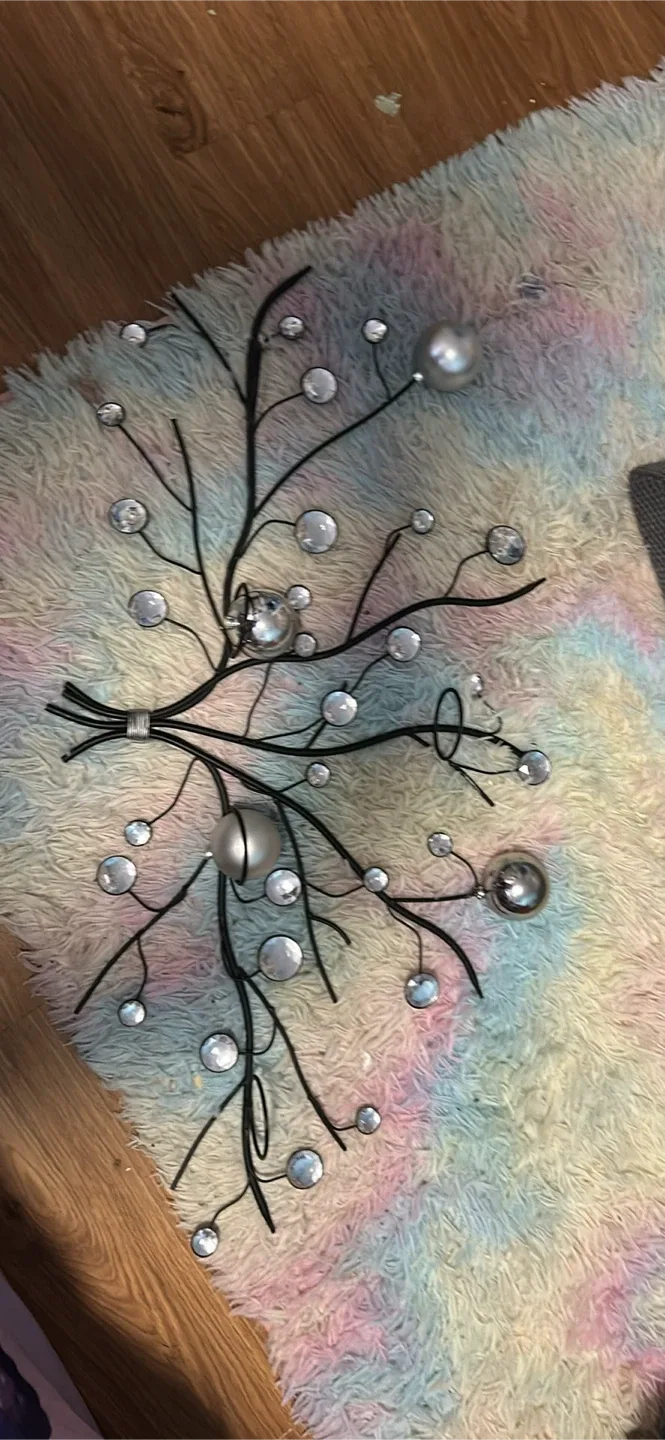 Metal Branch Wall Decor with Silver Accents thumbnail