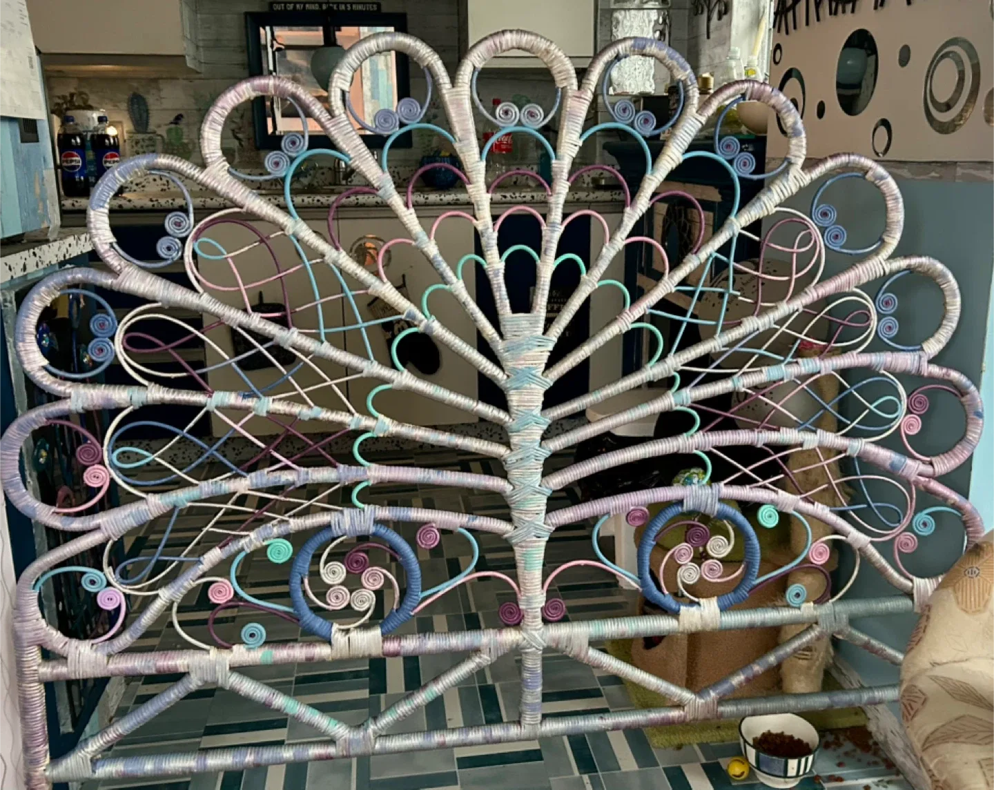 Handmade Decorative Peacock Headboard thumbnail