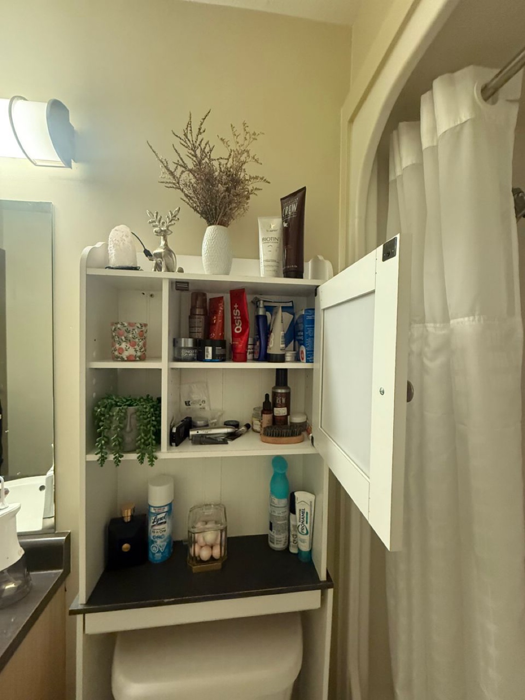 White Over-the-Toilet Storage Cabinet - photo 4