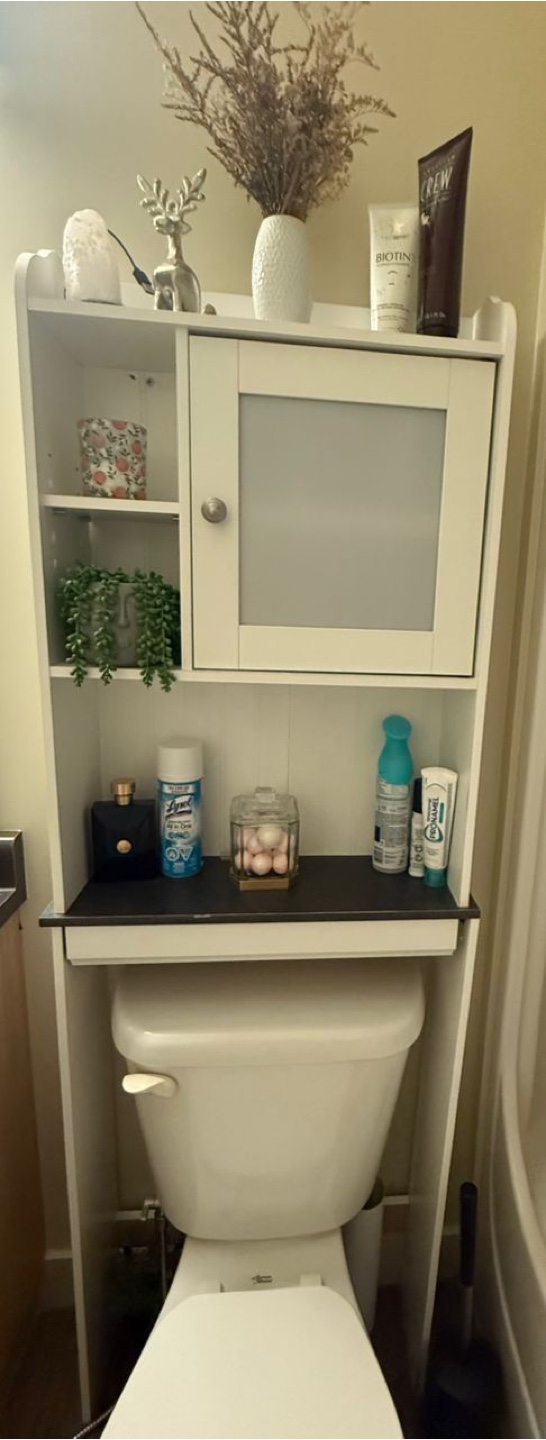 White Over-the-Toilet Storage Cabinet - photo 5