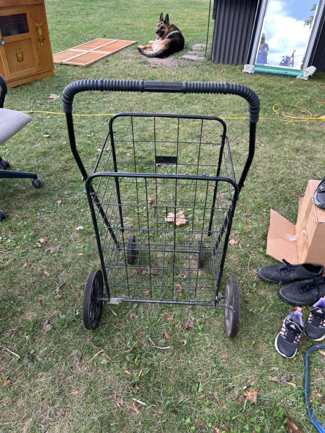Folding Shopping Cart - Black thumbnail