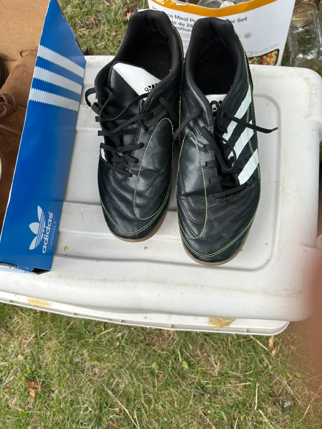 Adidas Black Soccer Cleats thumbnail