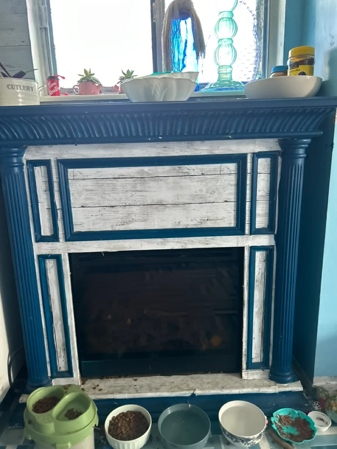 Blue Fireplace Mantel thumbnail