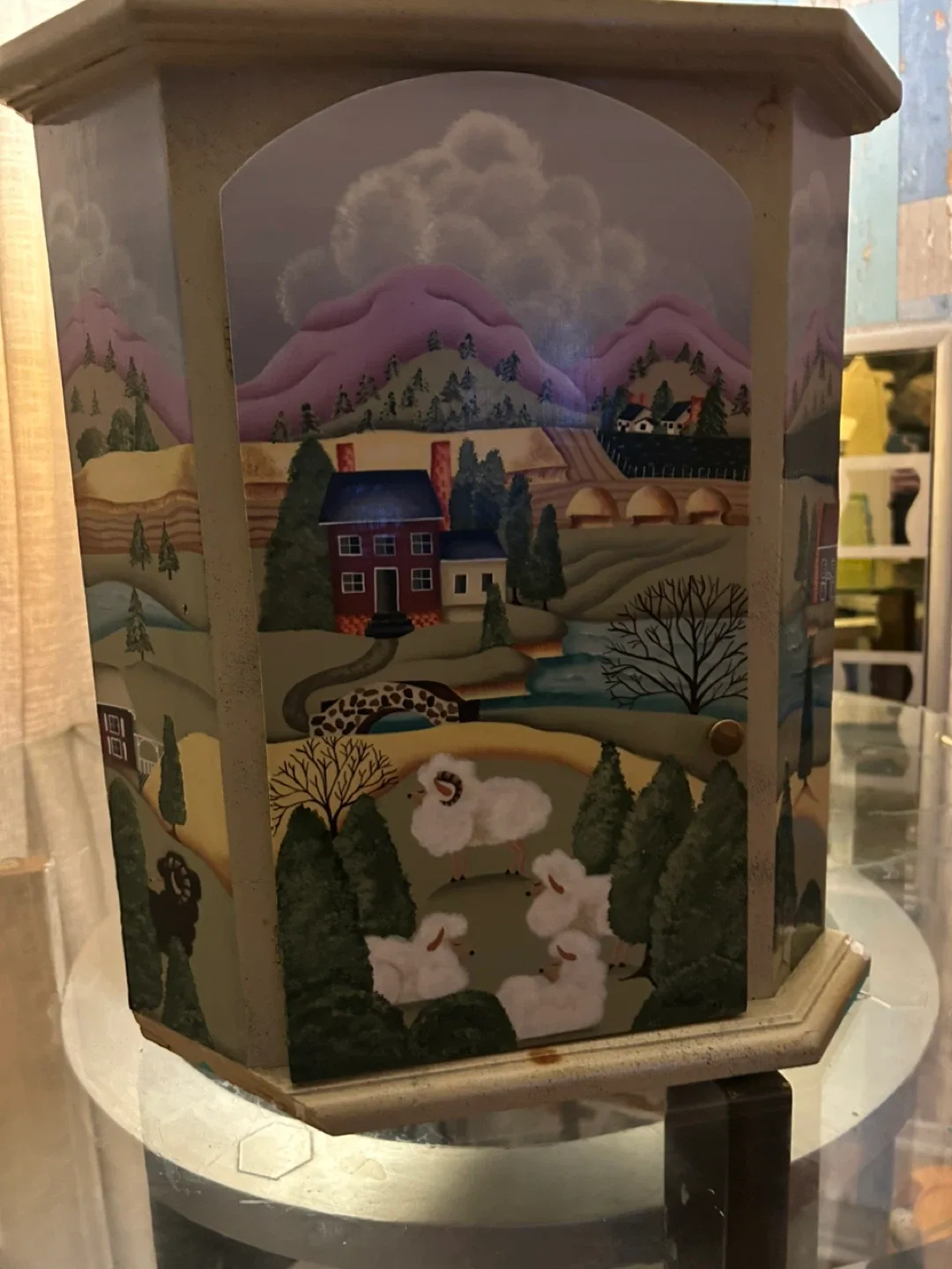 Hand-Painted Wooden Corner Cabinet thumbnail