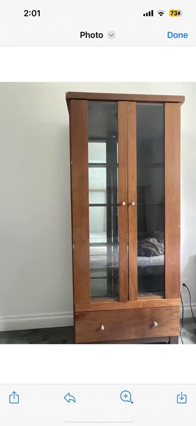 Wood and Glass Display Cabinet thumbnail