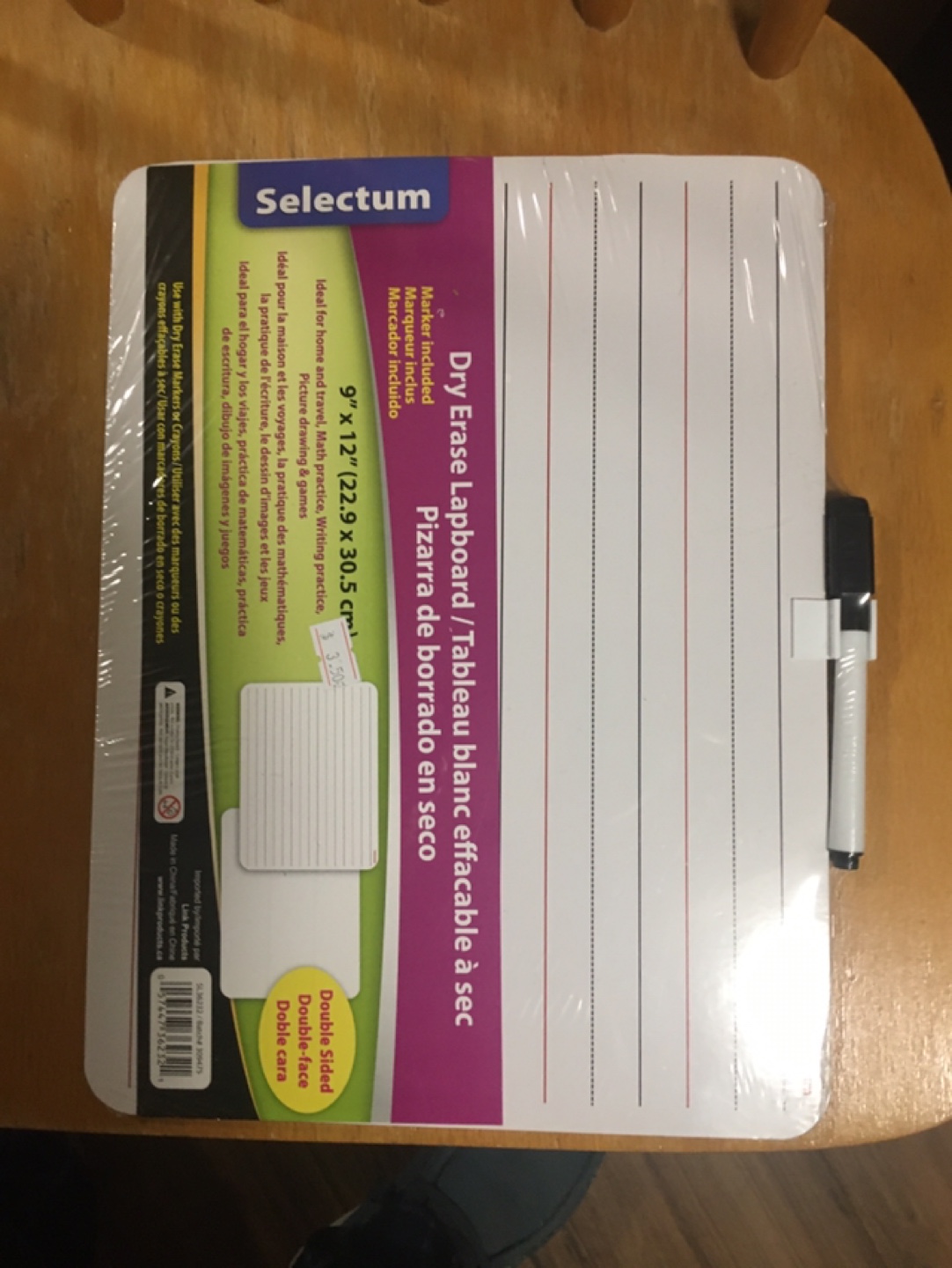 Selectum Dry Erase Board 9" x 12"