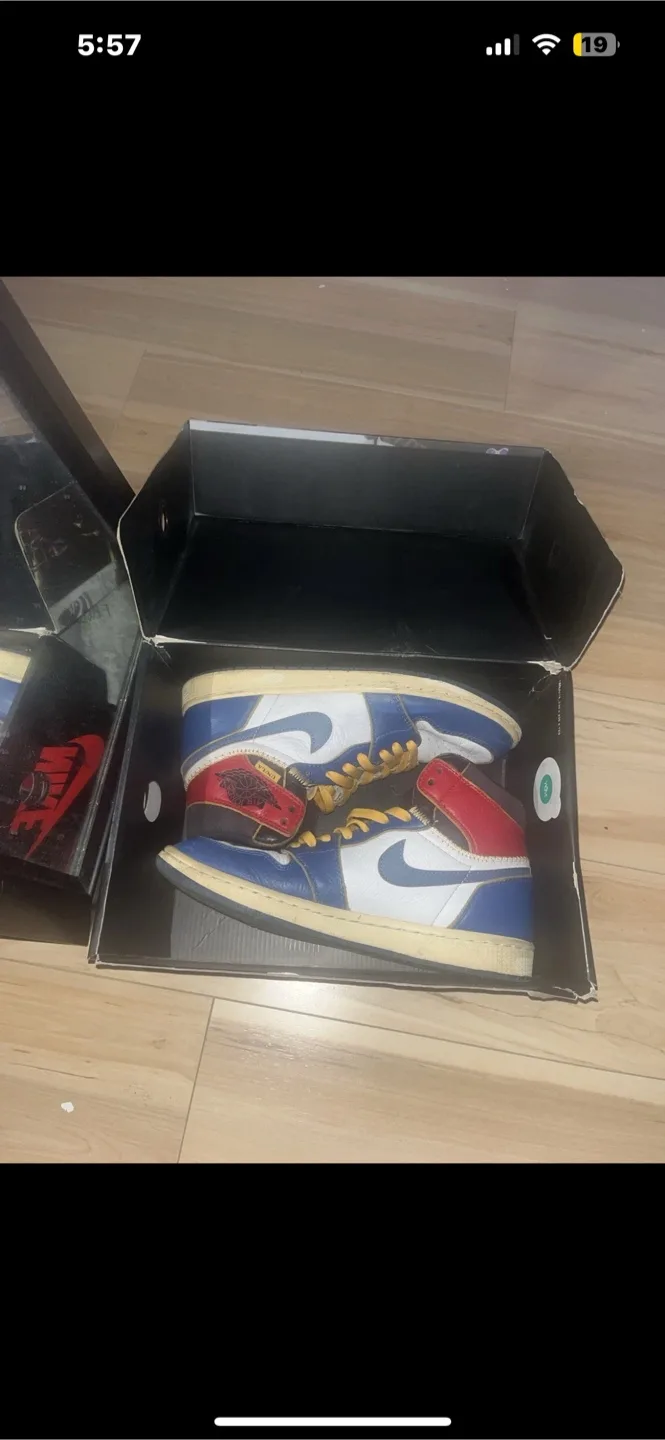 Jordan 1 Retro High OG Union LA Storm Blue Size 10 thumbnail
