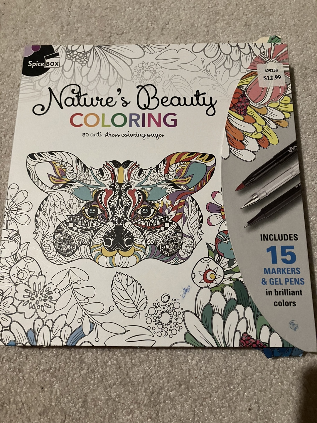 Spice Box Nature's Beauty Coloring Book with Markers
