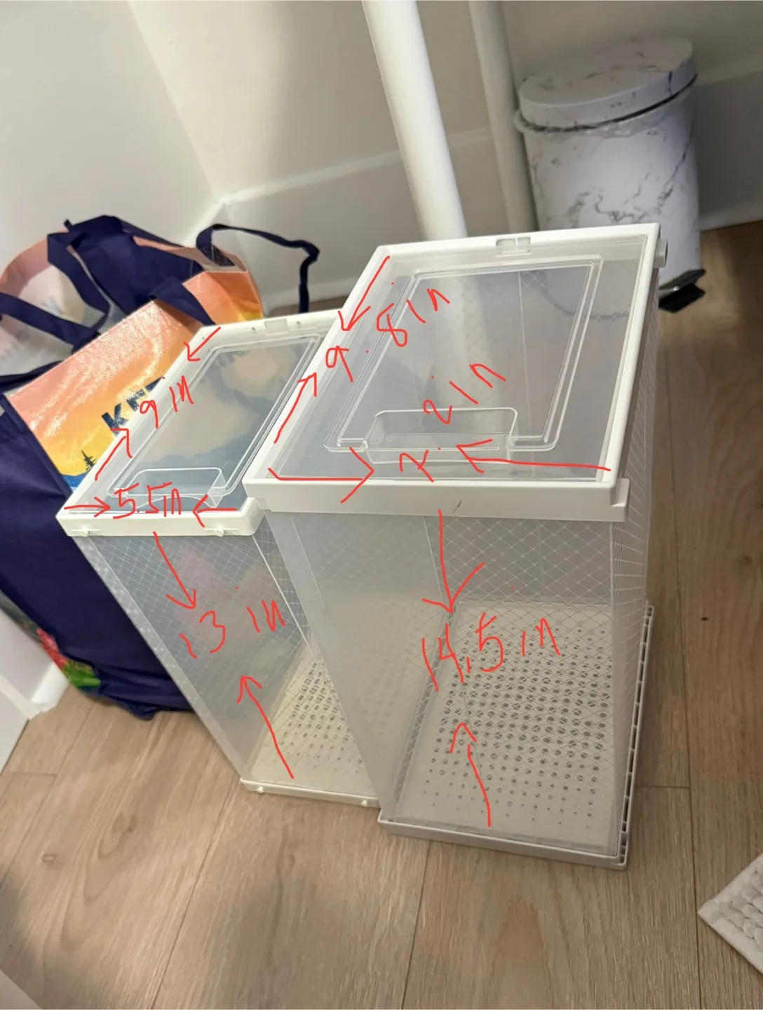 Shoe Boxes - 18 Clear Stackable Organizers thumbnail