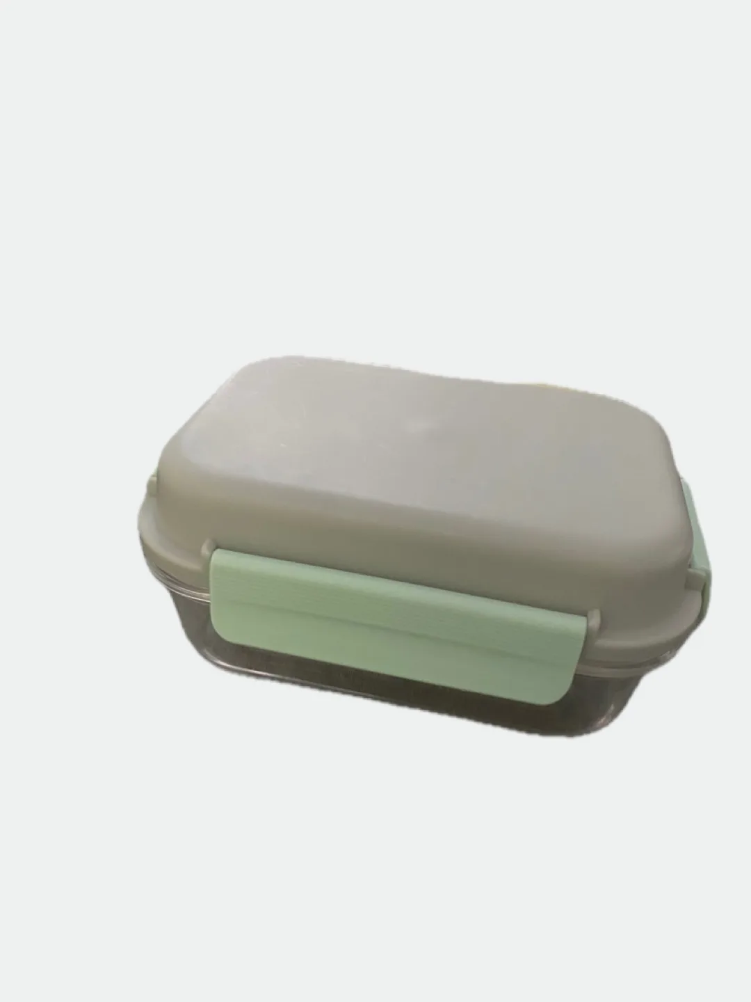 Grey  2 layer cooling lunch Box. thumbnail