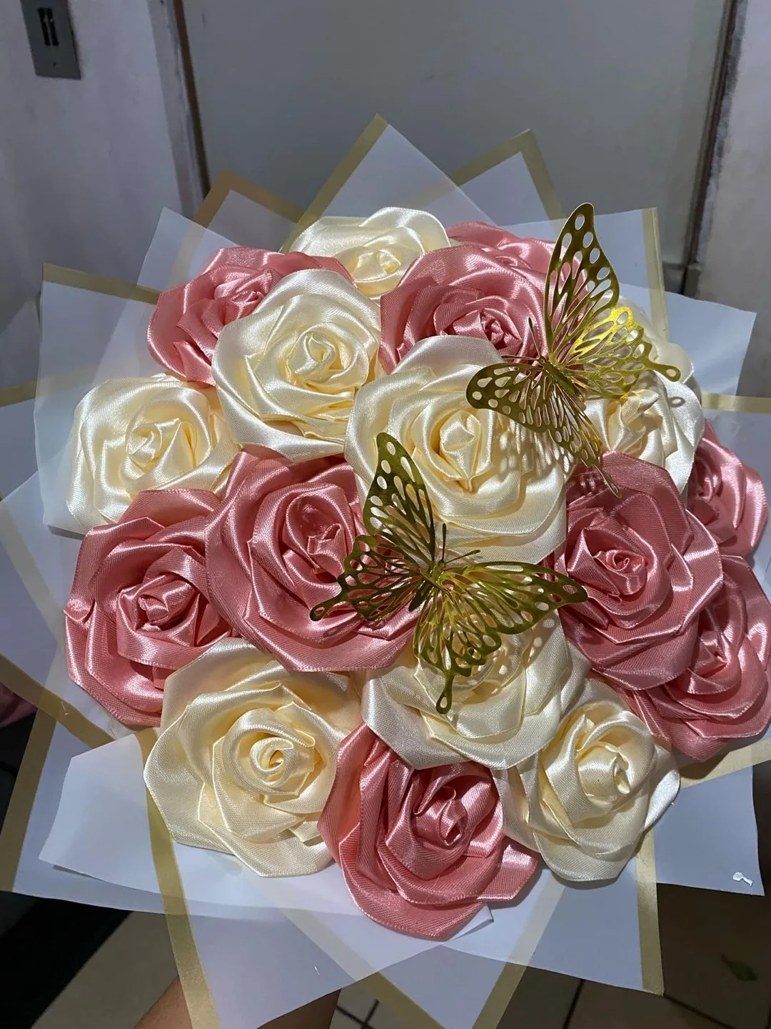 Handmade Ribbon Rose Bouquet image indicator(3)