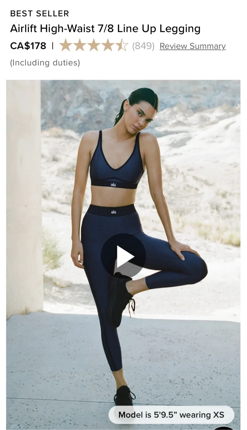 ALO Yoga Airlift Line Up Set - Navy Blue, Small image indicator(4)