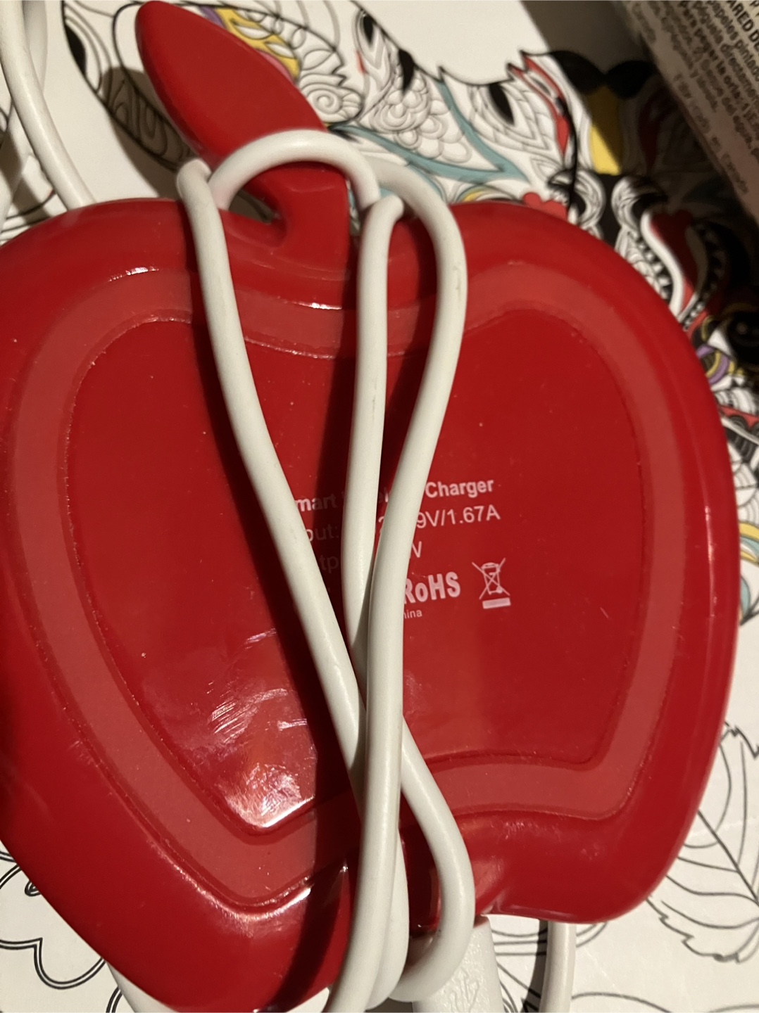 Red Smart Wireless Charger 10W - photo 2