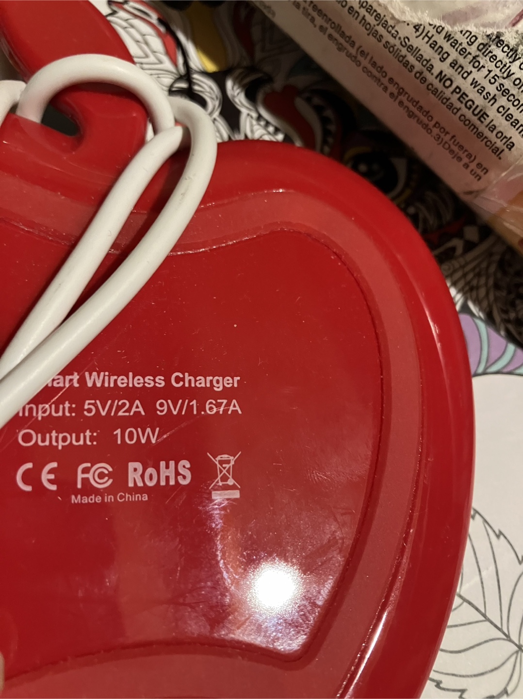Red Smart Wireless Charger 10W - photo 3