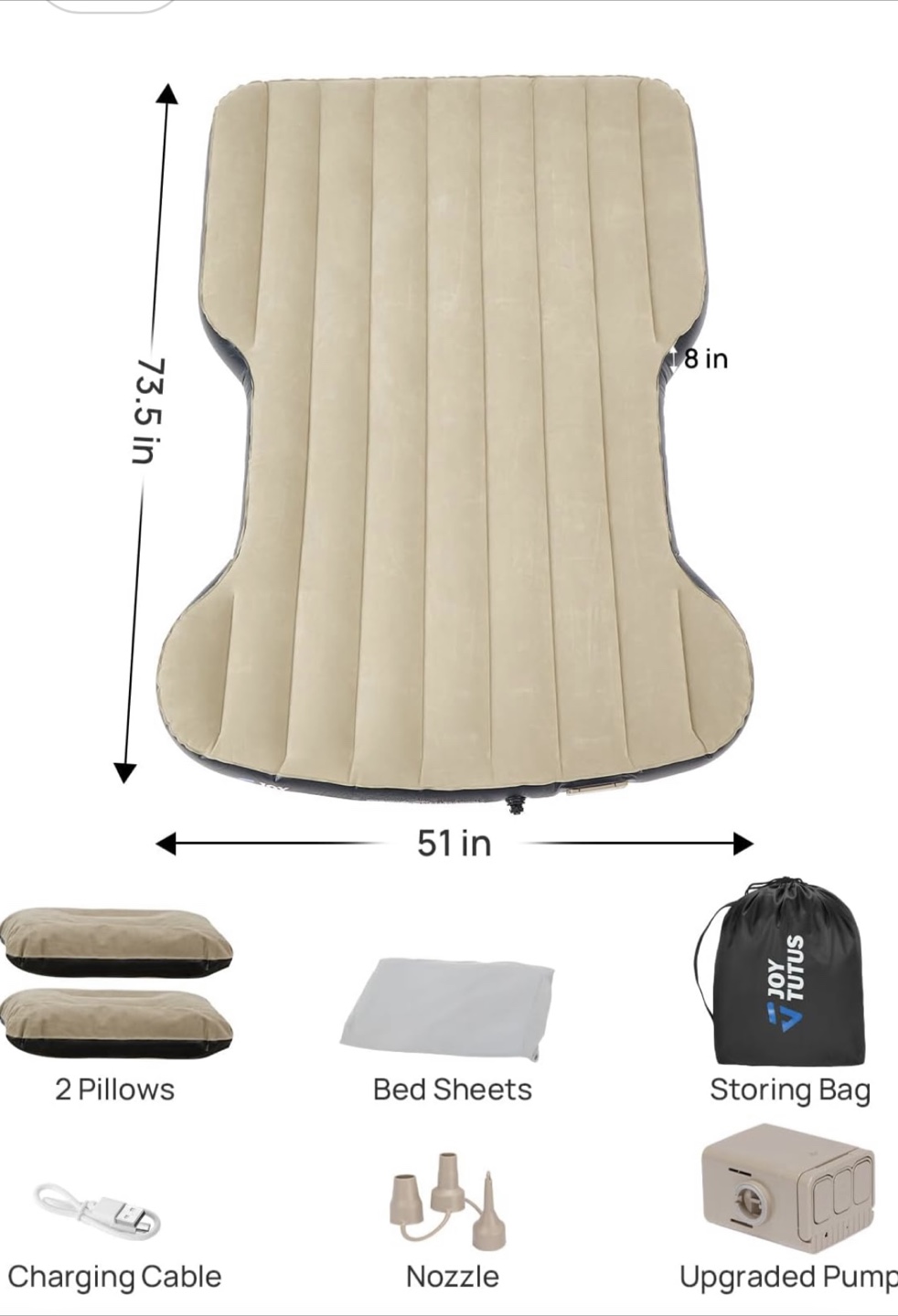 JoyTutus SUV Air Mattress - Car Bed - photo 2