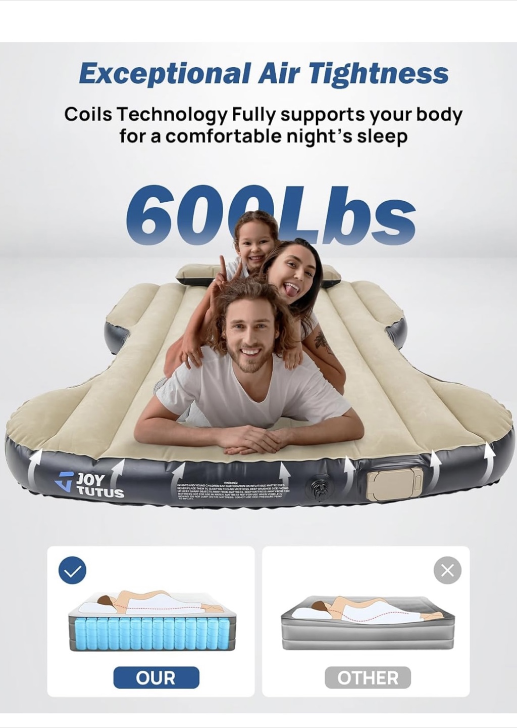 JoyTutus SUV Air Mattress - Car Bed - photo 4