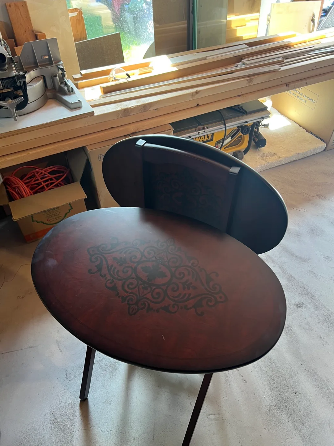 Folding Butler Table - Dark Wood image indicator(2)