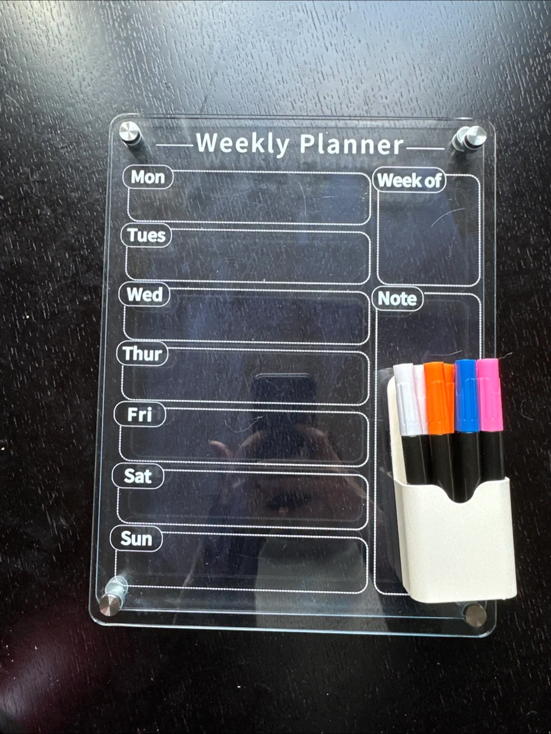 Weekly Planner with Markers