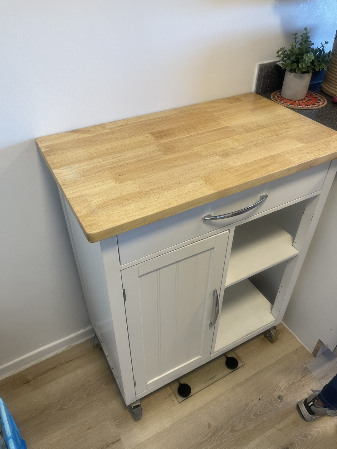 Kitchen Island  with Wood Top