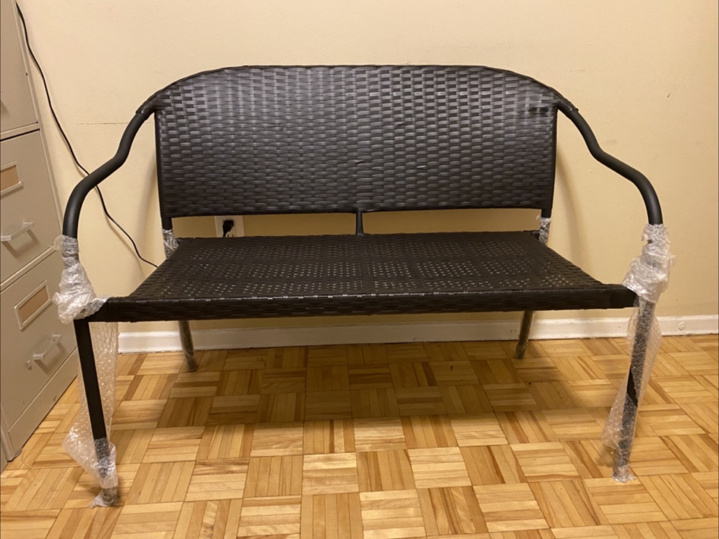 Wicker Outdoor Bench - photo 2