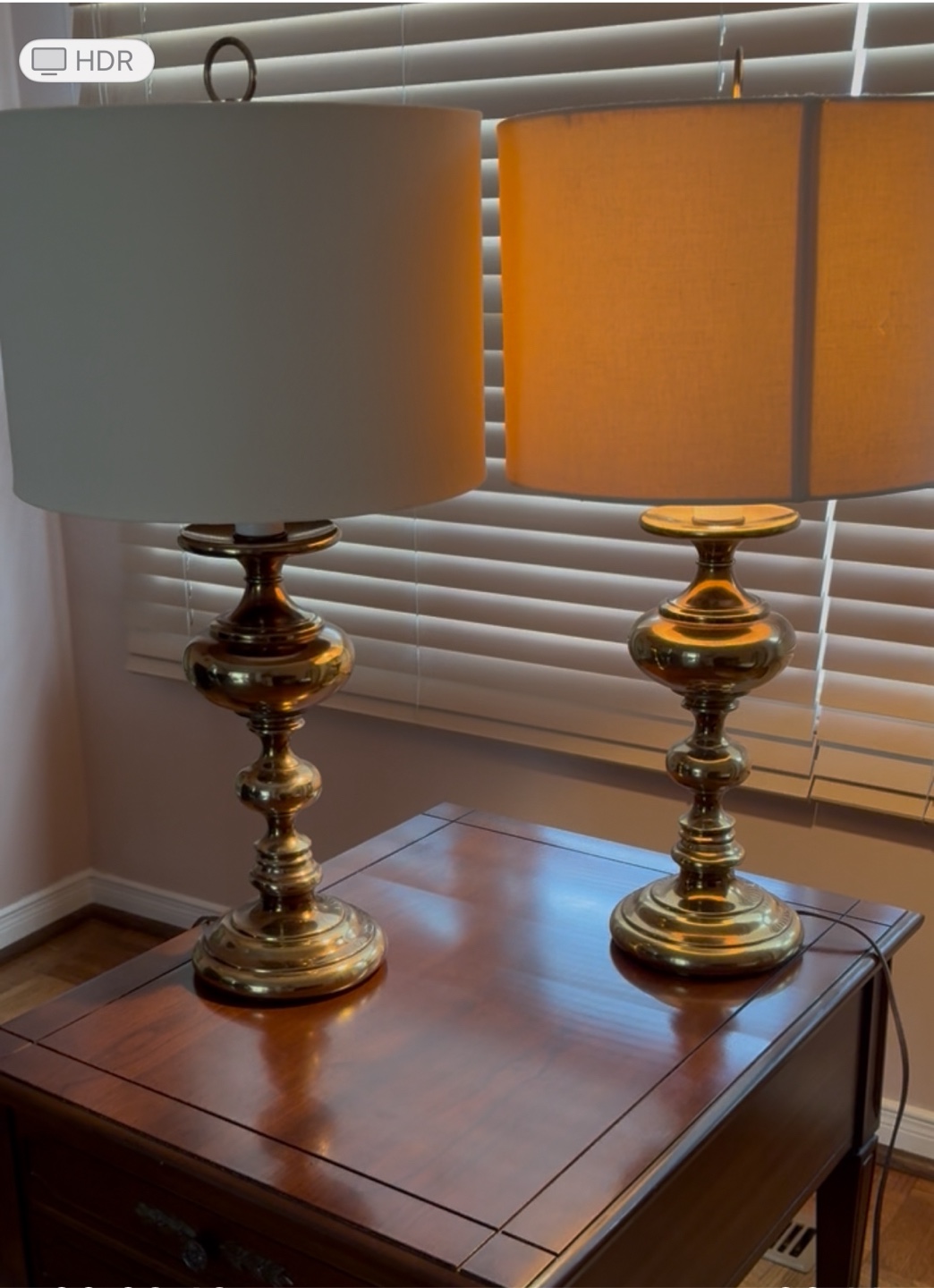 Vintage Brass Table Lamps - Pair