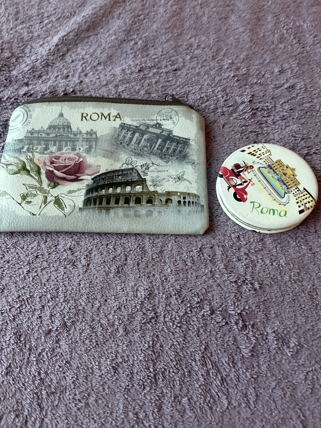 Roma Coin Purse & Mirror Set