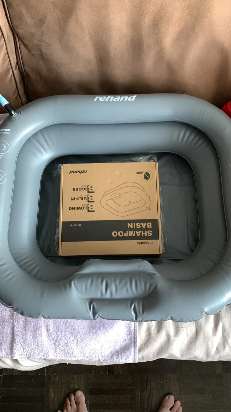 Rehand Inflatable Shampoo Basin - New in Box! thumbnail
