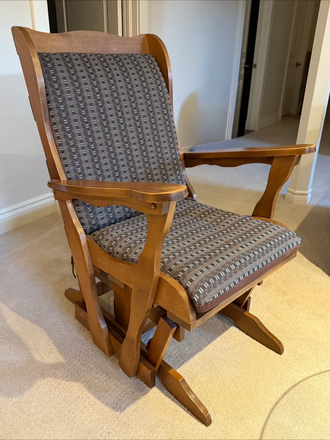 Vintage Wooden Glider Rocking Chair thumbnail