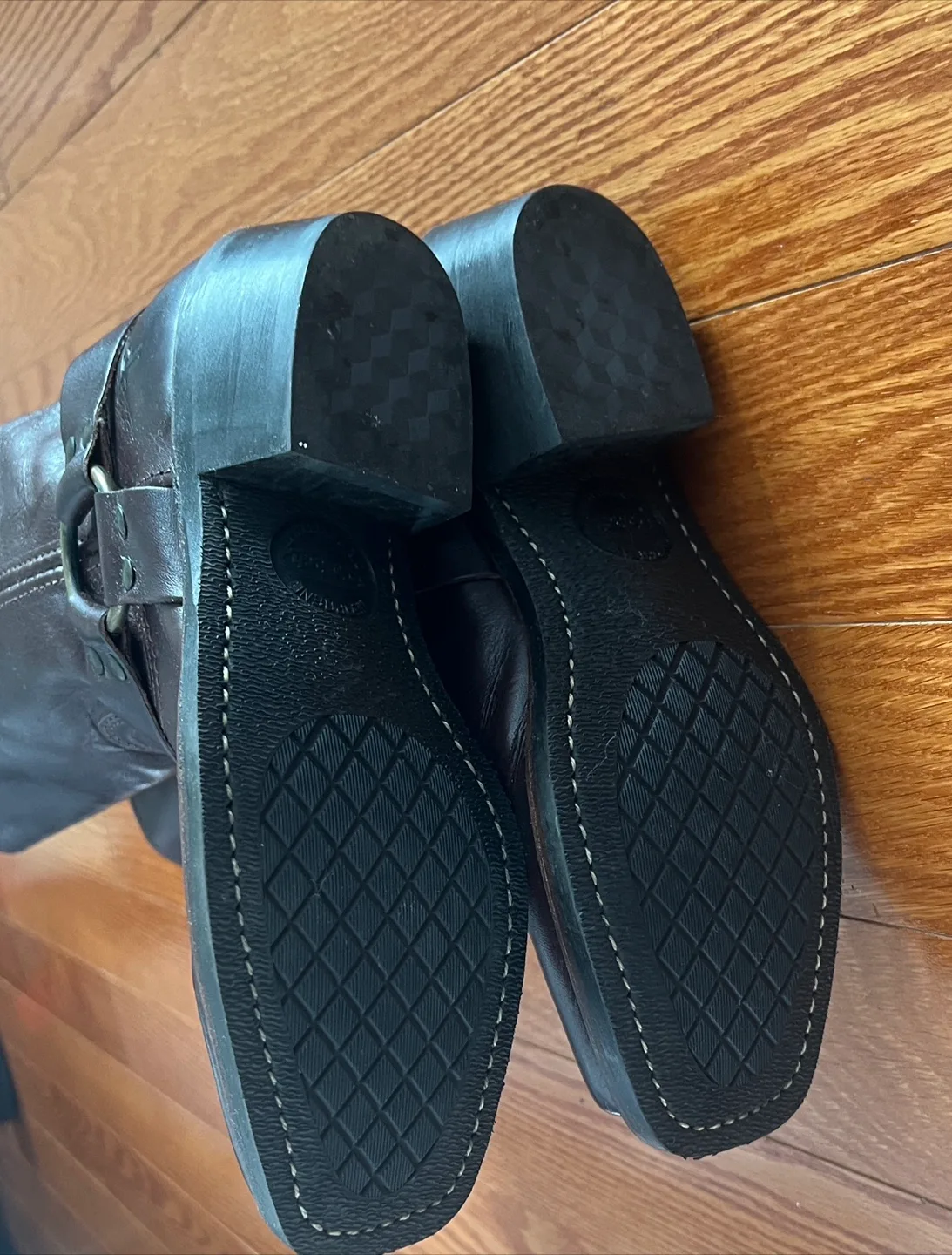 NEW Frye Dark Brown Leather Harness Boots image indicator(5)