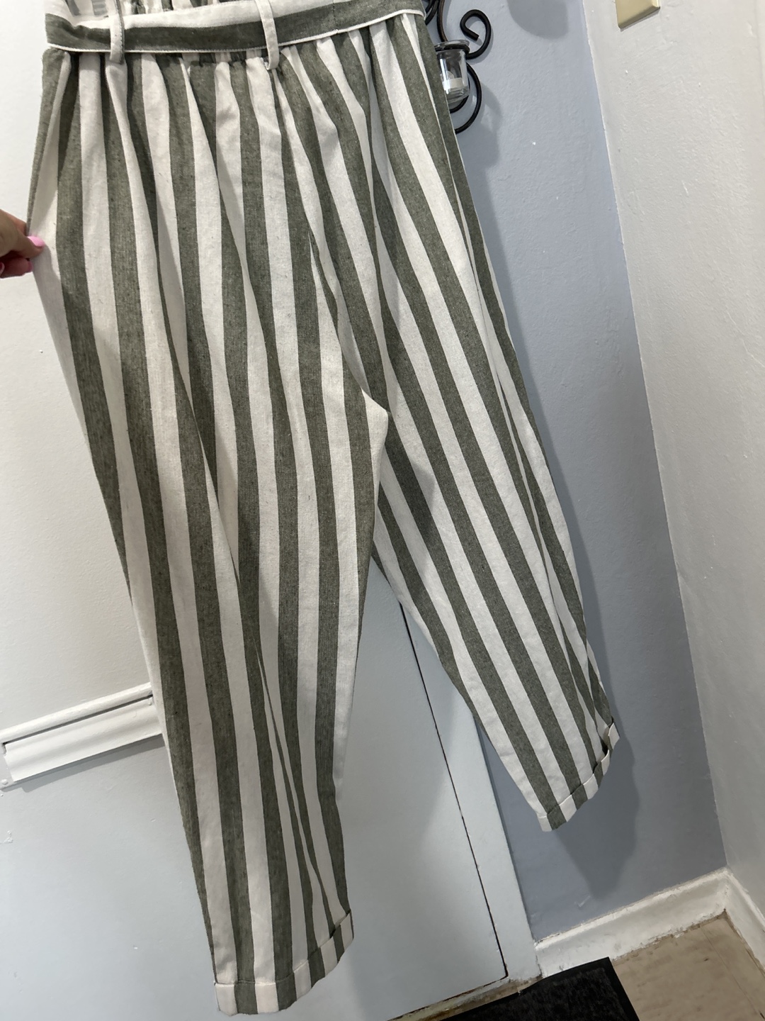 Cisono Linen Collection Striped Pants - Size L - photo 3