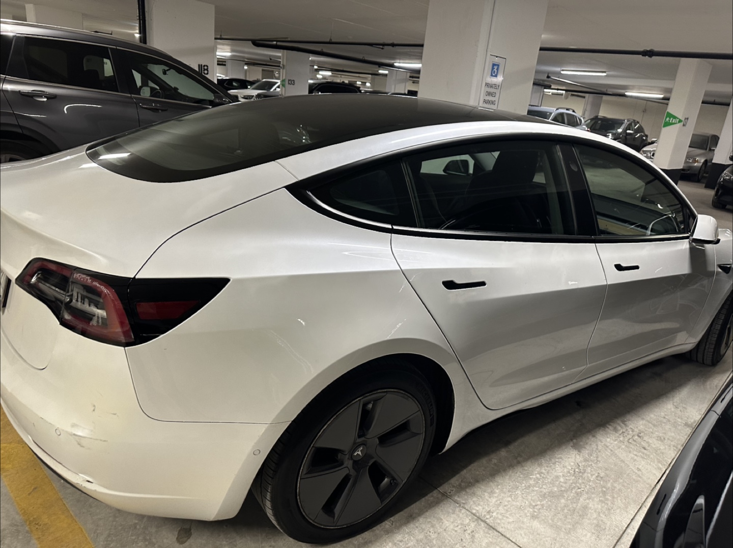 Tesla Model 3 - White Exterior, Black Interior