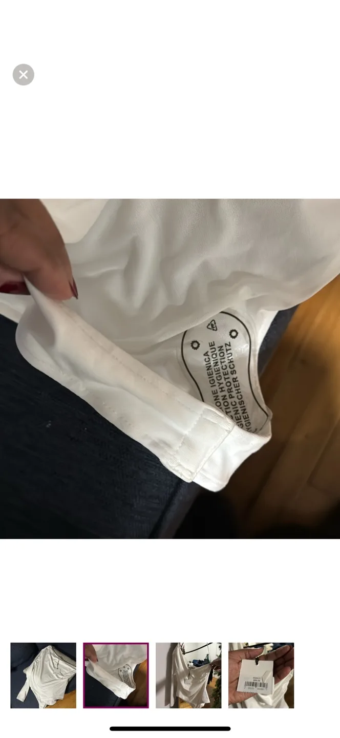 Grey Lab Asymmetrical Bodysuit - Size S image indicator(3)